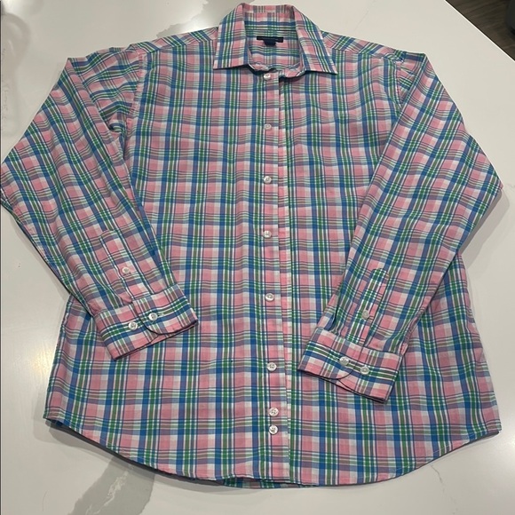 Tommy Hilfiger Other - Tommy Hilfiger Men's Pink and Blue Plaid Shirt